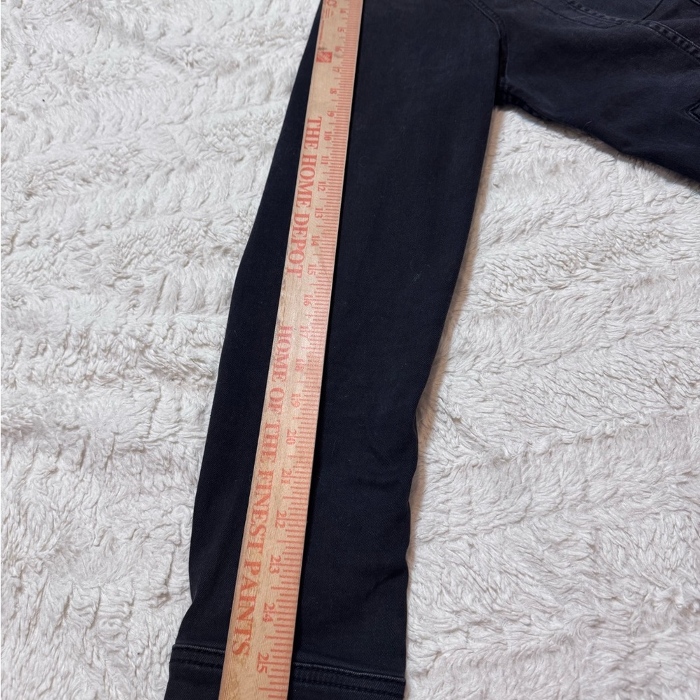 Joe’s Jeans Black Denim Jacket Women’s XL | Classic Minimalist Dark Wash Trucker - Picture 4 of 6